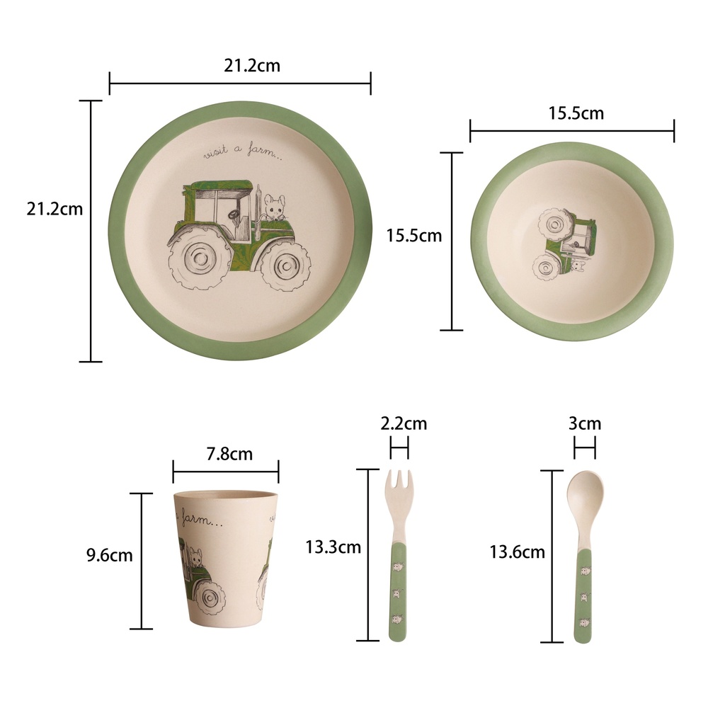 Bamboo Fibre Tableware Set