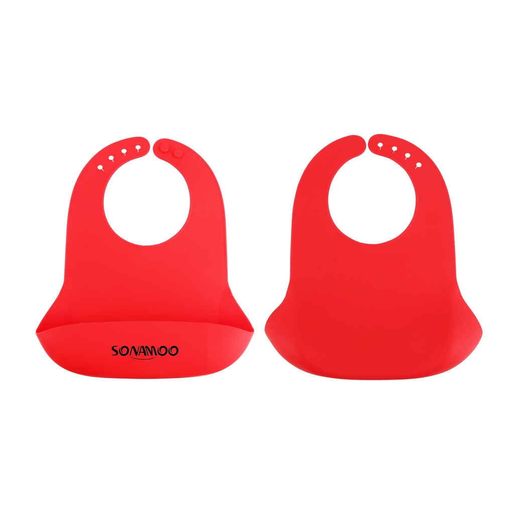 Silicone Bib with Snap Closure