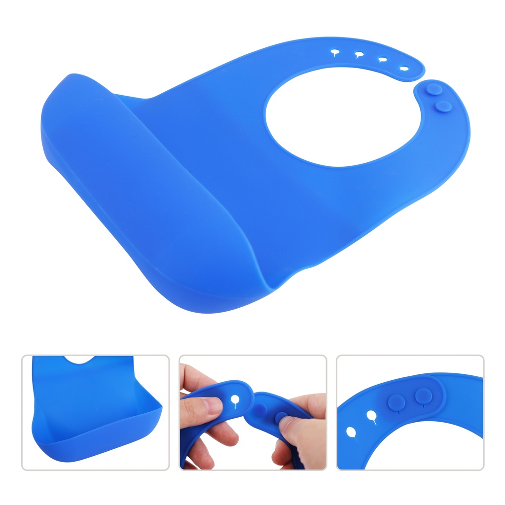 Silicone Bib with Snap Closure