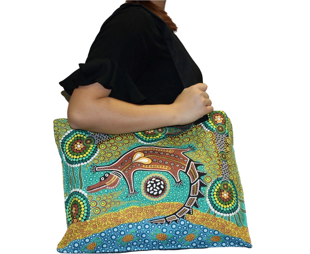 BAG SHOULDER ABORIGINAL DESIGN - CROCODILE DREAMING - COLIN JONES