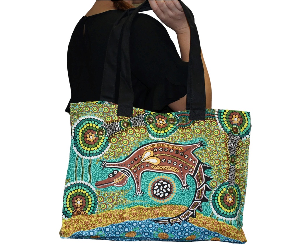 BAG SHOULDER ABORIGINAL DESIGN - CROCODILE DREAMING - COLIN JONES