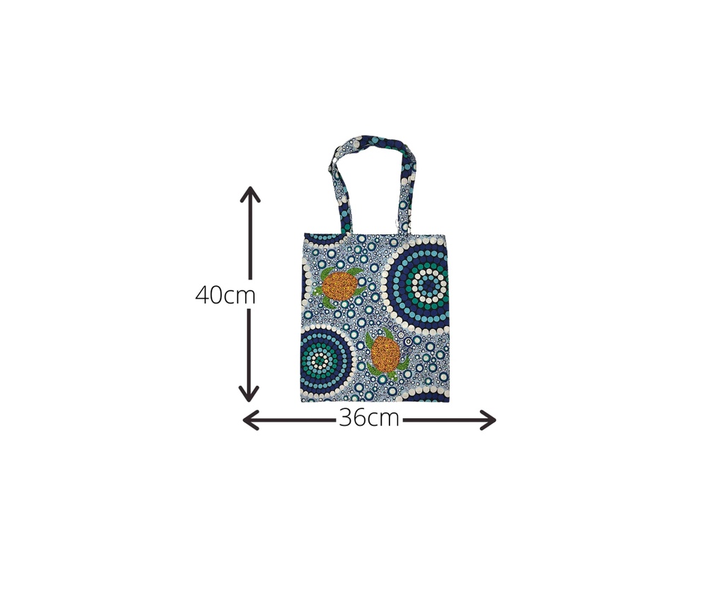 ENVIRO CANVAS BAG ABORIGINAL DESIGN - COLOURS OF THE REEF DESIGN - COLIN JONES