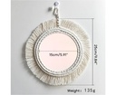 MACRAME MIRROR TAPESTRY MAKEUP HANGING WALL MIRRORS BOHEMIAN DECORATION FOR APARTMENT BEDROOM BABY NURSERY ENTRYWAYS