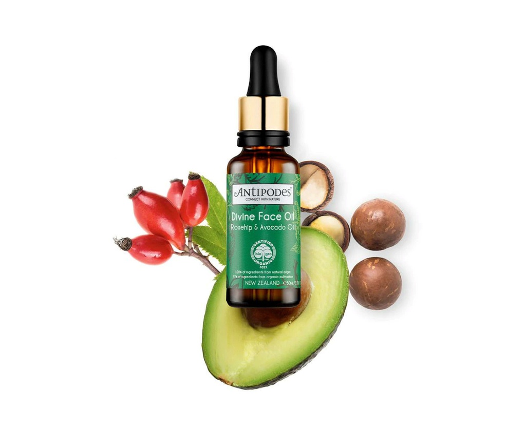 ANTIPODES DIVINE FACE OIL ORGANIC AVOCADO OIL &amp; ROSEHIP