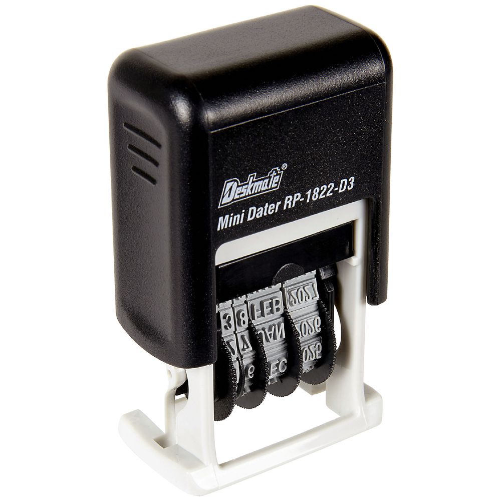 Deskmate Self-Inking Mini Dater – 3 mm Black (DERP1822D3)