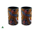 STUBBY COOLER X2 ABORIGINAL DESIGN - COLOURS OF THE LAND DESIGN - COLIN JONES