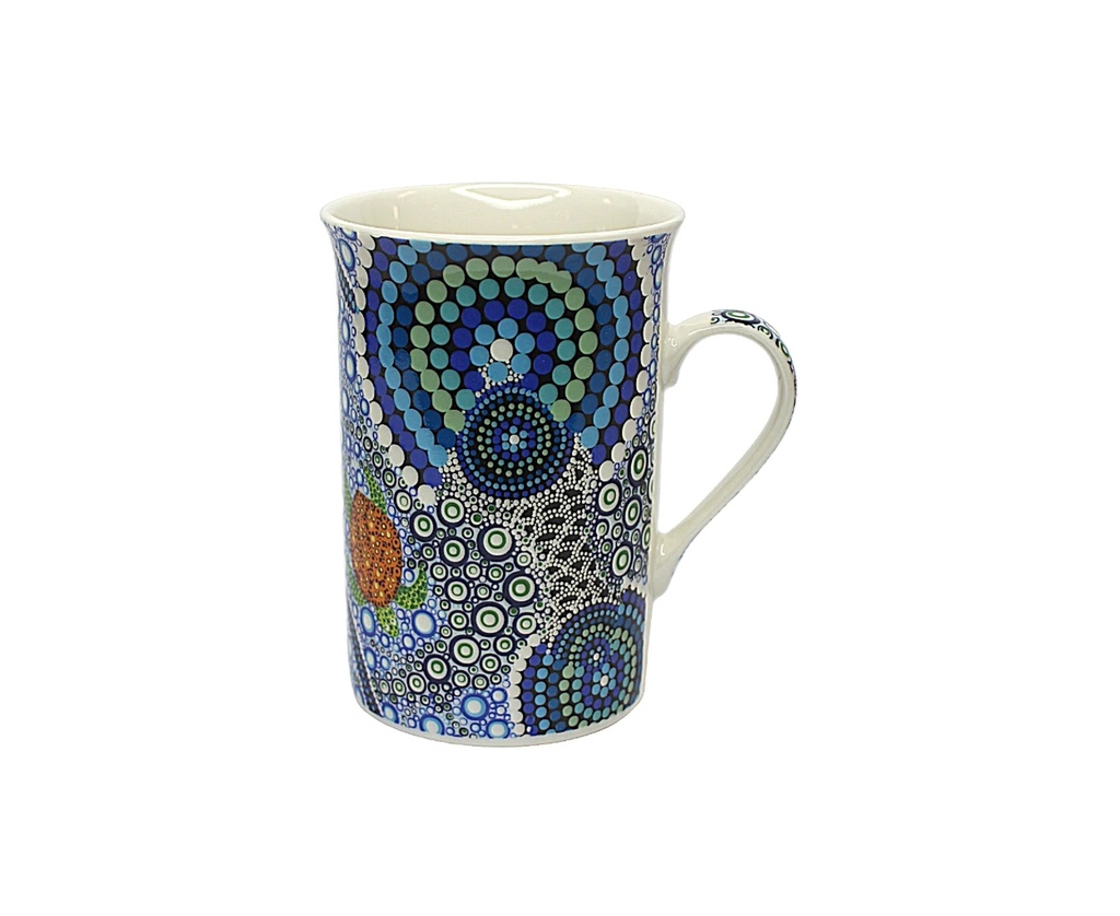 COFFEE MUG ABORIGINAL DESIGN - COLOURS OF THE REEF DESIGN - COLIN JONES