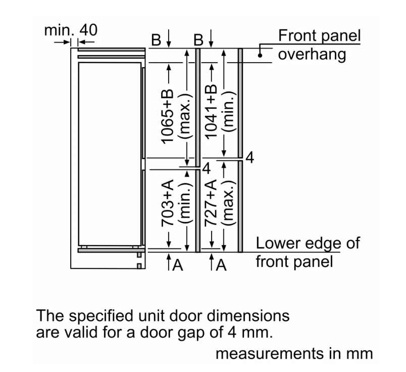 Bosch KIN86AD30A 255L Built-In Bottom Mount Fridge Freezer – Fully Integrated