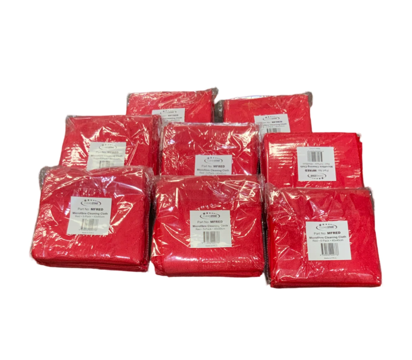Cleanstar – Mf Cloth 40pk - Red