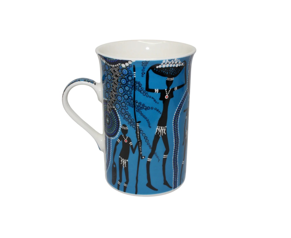 COFFEE MUG ABORIGINAL DESIGN - HUNTERS &amp; GATHERERS REEF DESIGN - COLIN JONES