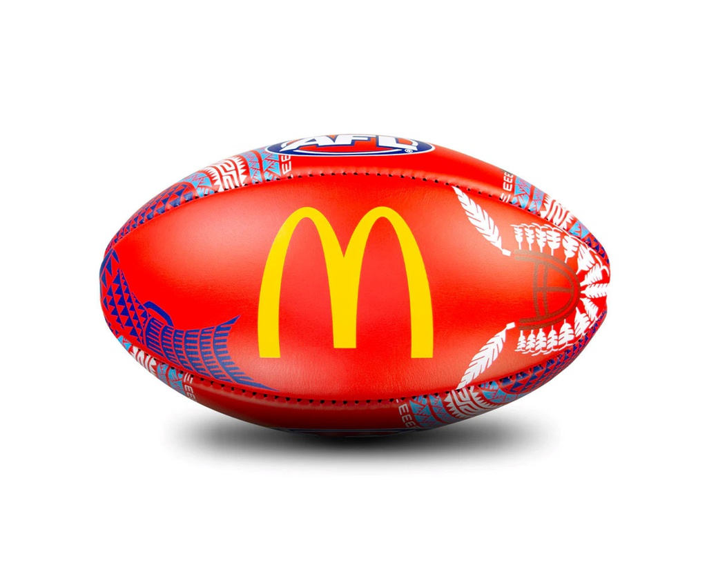 SHERRIN 2024 SIR DOUG NICHOLLS ROUND OFFICIAL GAME FOOTBALL - RED