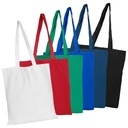 Coloured Calico Tote Bag (No Gusset) – 140gsm Cotton, Long Handles