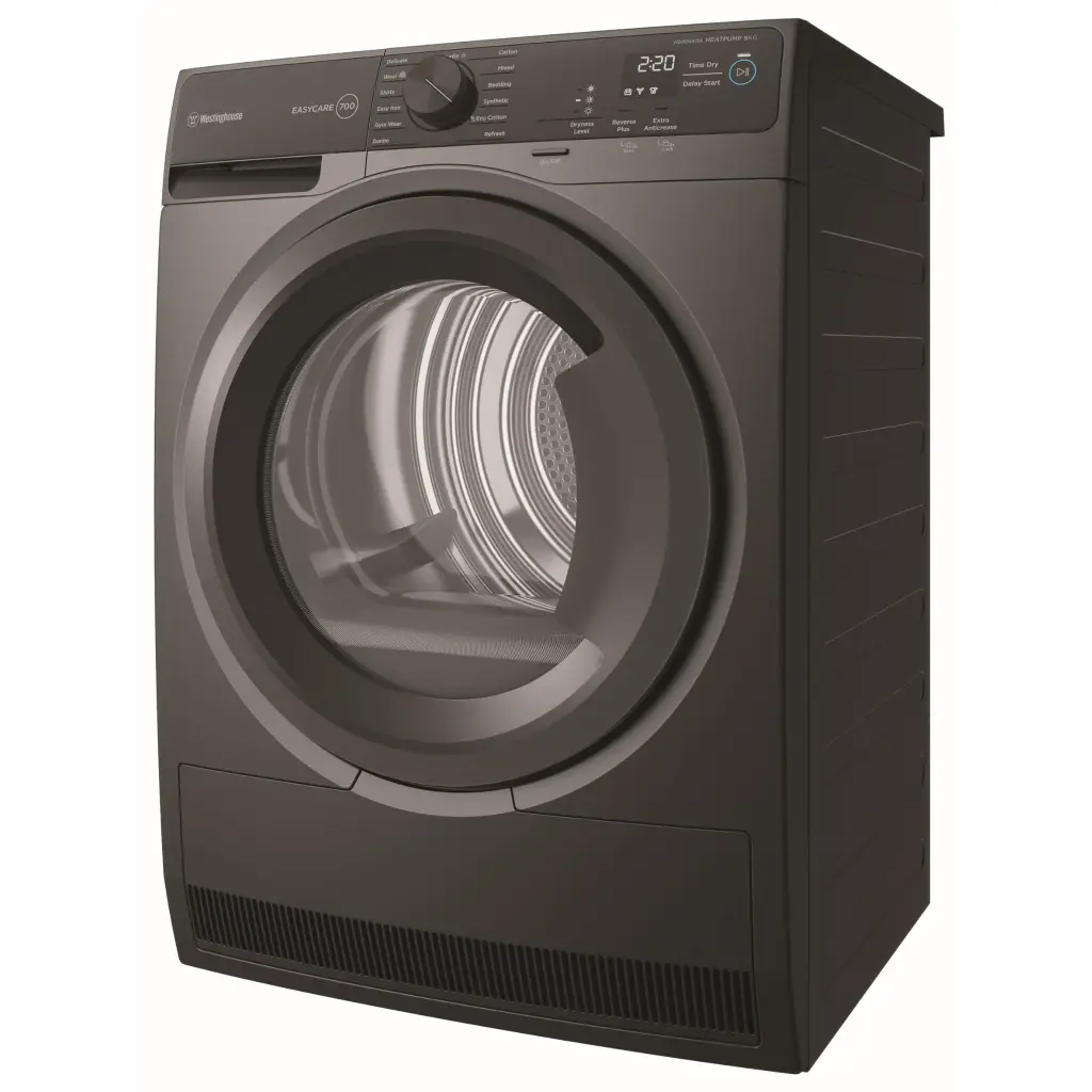 Westinghouse 9kg EasyCare 700 Series Heat Pump Dryer – Metallic Grey (WDH904N7SA)