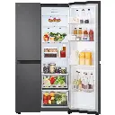LG GS-B599MBL 664L Flat Door Side-by-Side Fridge (Matte Black)