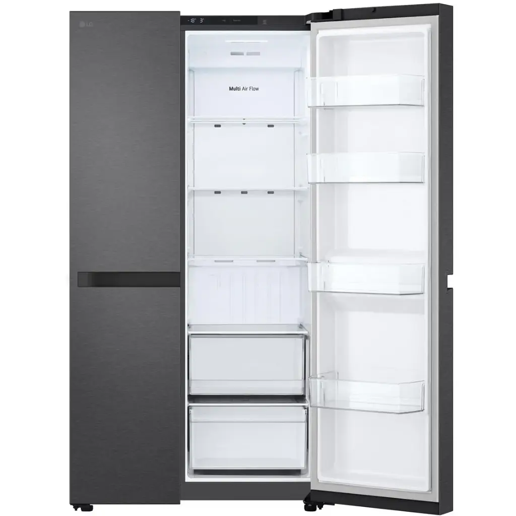 LG GS-B599MBL 664L Flat Door Side-by-Side Fridge (Matte Black)