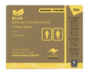 DELUXE CONVENTIONAL TOILET ROLLS 2PLY 700SHEET X 48 10CMX10CM