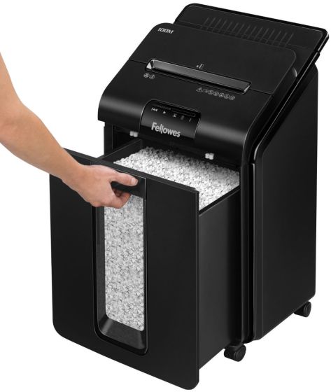Fellowes AutoMax 100M Auto Feed Shredder (Micro Cut, P-4, 23L)