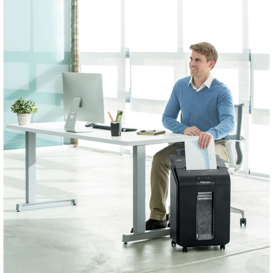 Fellowes AutoMax 100M Auto Feed Shredder (Micro Cut, P-4, 23L)