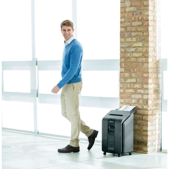 Fellowes AutoMax 100M Auto Feed Shredder (Micro Cut, P-4, 23L)
