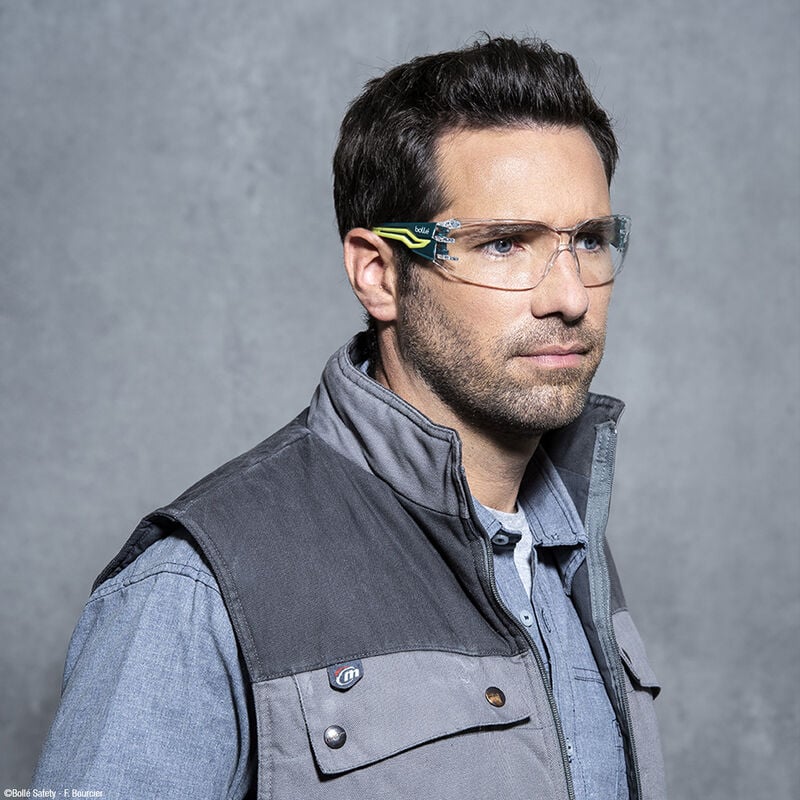 Bollé Safety SILEX+ Industrial Safety Glasses – Clear Lens (PLATINUM)