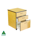 HulkBoard 3-Drawer Pedestal (Black ABS Edge)