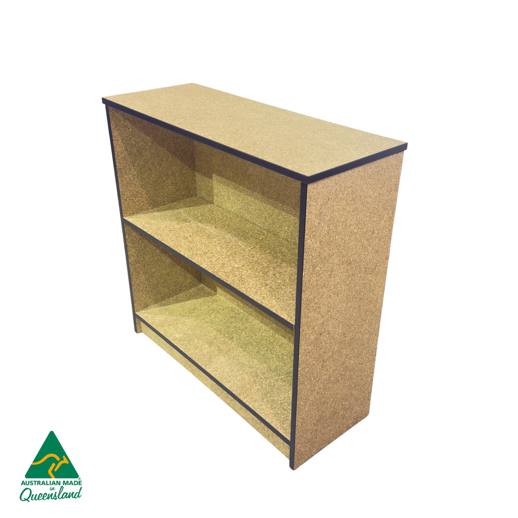 Freestanding Bookcase (Raw Hemp Board + Black ABS Edge) 900H x 900L x 350D