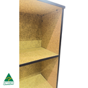 Freestanding Bookcase (Raw Hemp Board + Black ABS Edge) 900H x 900L x 350D