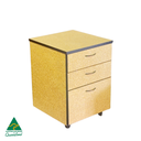 HulkBoard 3-Drawer Pedestal (Black ABS Edge)