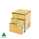 HulkBoard 3-Drawer Pedestal (Black ABS Edge)