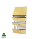 HulkBoard 3-Drawer Pedestal (Black ABS Edge)