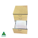 HulkBoard 3-Drawer Pedestal (Black ABS Edge)