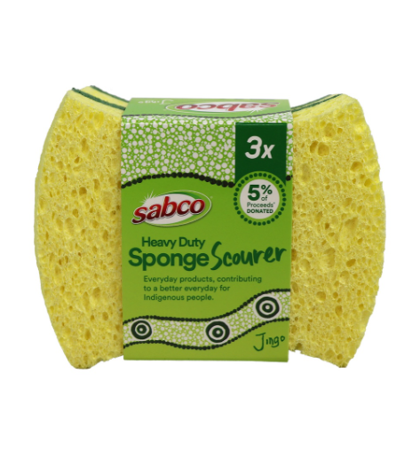 Sabco Jingo Sponge Scourer Heavy Duty 3pk