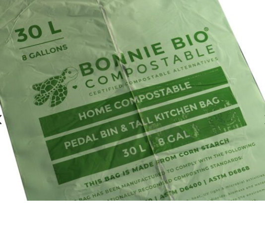 Cleanstar - Bonnie Bio 30l Compostable Bin & Rubbish Bags – Roll Of 15