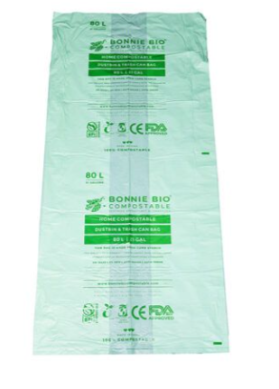 Cleanstar - Bonnie Bio 80l Compostable Garbage Bags – Roll Of 10