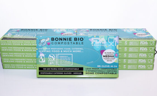 Cleanstar - Medium Size Compostable Disposable Gloves – 100 Gloves Per Box (24 Boxes) 1200 Pairs