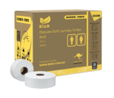 (Indigenous Owned) Biod-Deluxe Jumbo Toilet Rolls 300m X 8