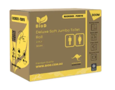 (Indigenous Owned) Biod-Deluxe Jumbo Toilet Rolls 300m X 8