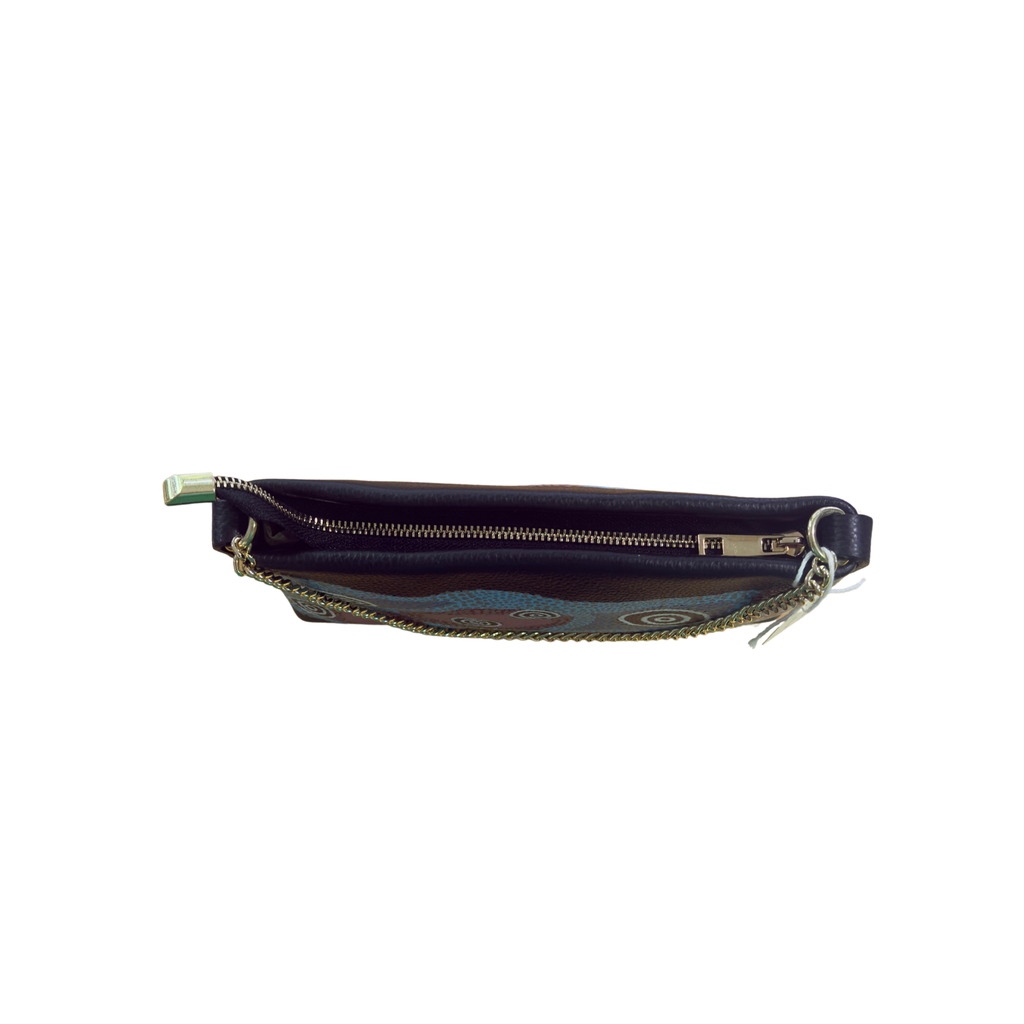 Italian Leather Clutch Bag – Hand-Painted by Jacob Sarra (Goreng Goreng)