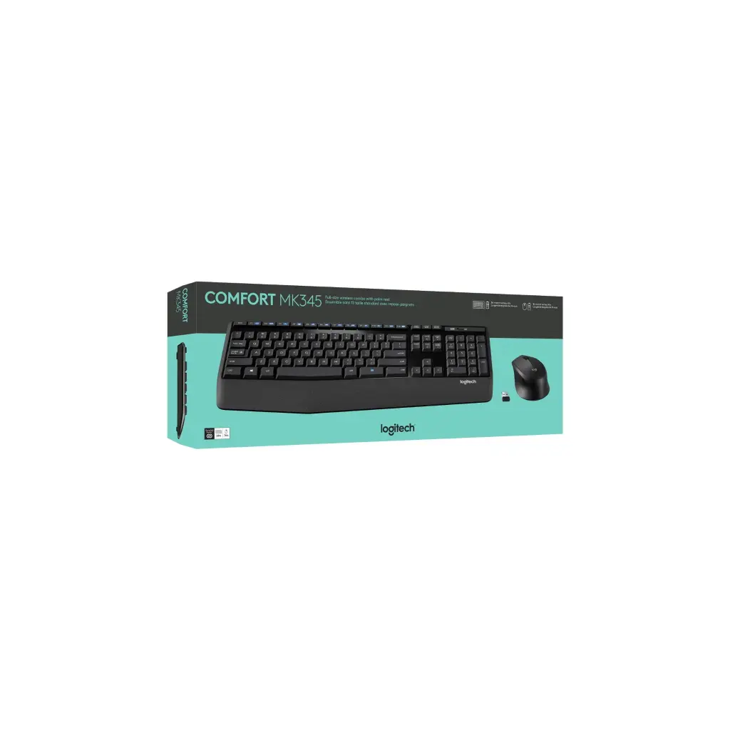 Logitech MK345 Wireless Keyboard and Mouse Combo — Black