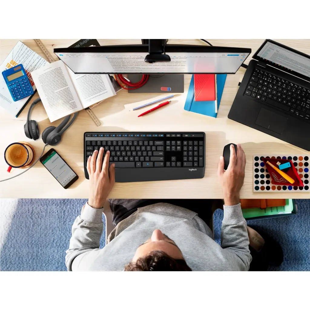 Logitech MK345 Wireless Keyboard and Mouse Combo — Black