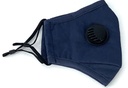 Cleanstar - Cloth Face Mask With Vent And Filter - Navy Blue