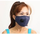 Cleanstar - Cloth Face Mask With Vent And Filter - Navy Blue