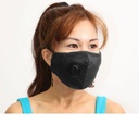 Cleanstar - Cloth Face Mask With Vent And Filter - Black