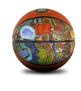 SPALDING NBL INDIGENOUS ROUND SIZE 7 OUTDOOR BASKETBALL - BROWN/MULTI