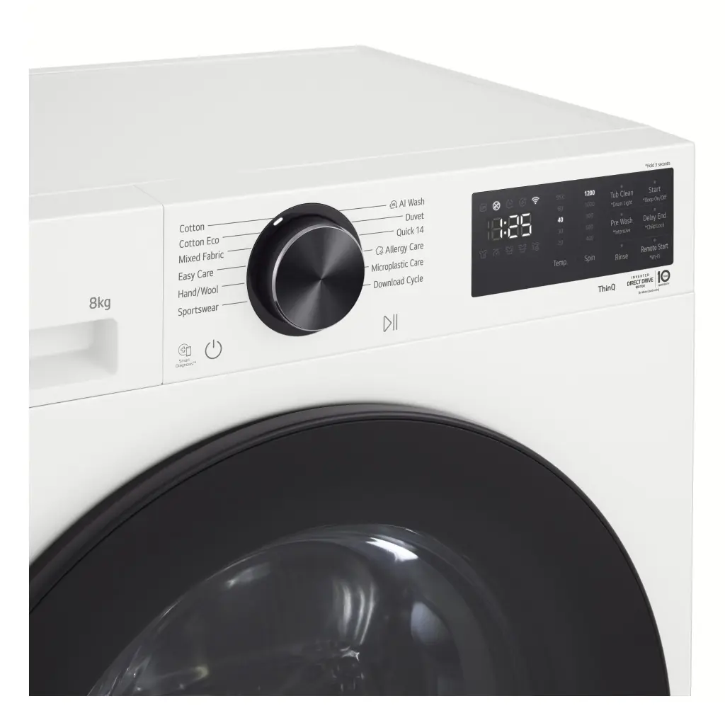 LG WX3-1208W Series 3 8kg AI Front Load Washer