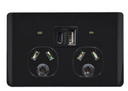 Trader Leopard 2 Gang Auto-Switched Power Point with Dual USB-A & USB-C (Kimaka)