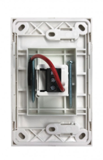 Trader Clouded Leopard 1 Gang Vertical Electronic Push Button Switch – Matt White