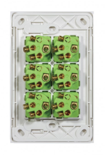 Trader Clouded Leopard 6 Gang Vertical Switch – Matt White (Kimaka)