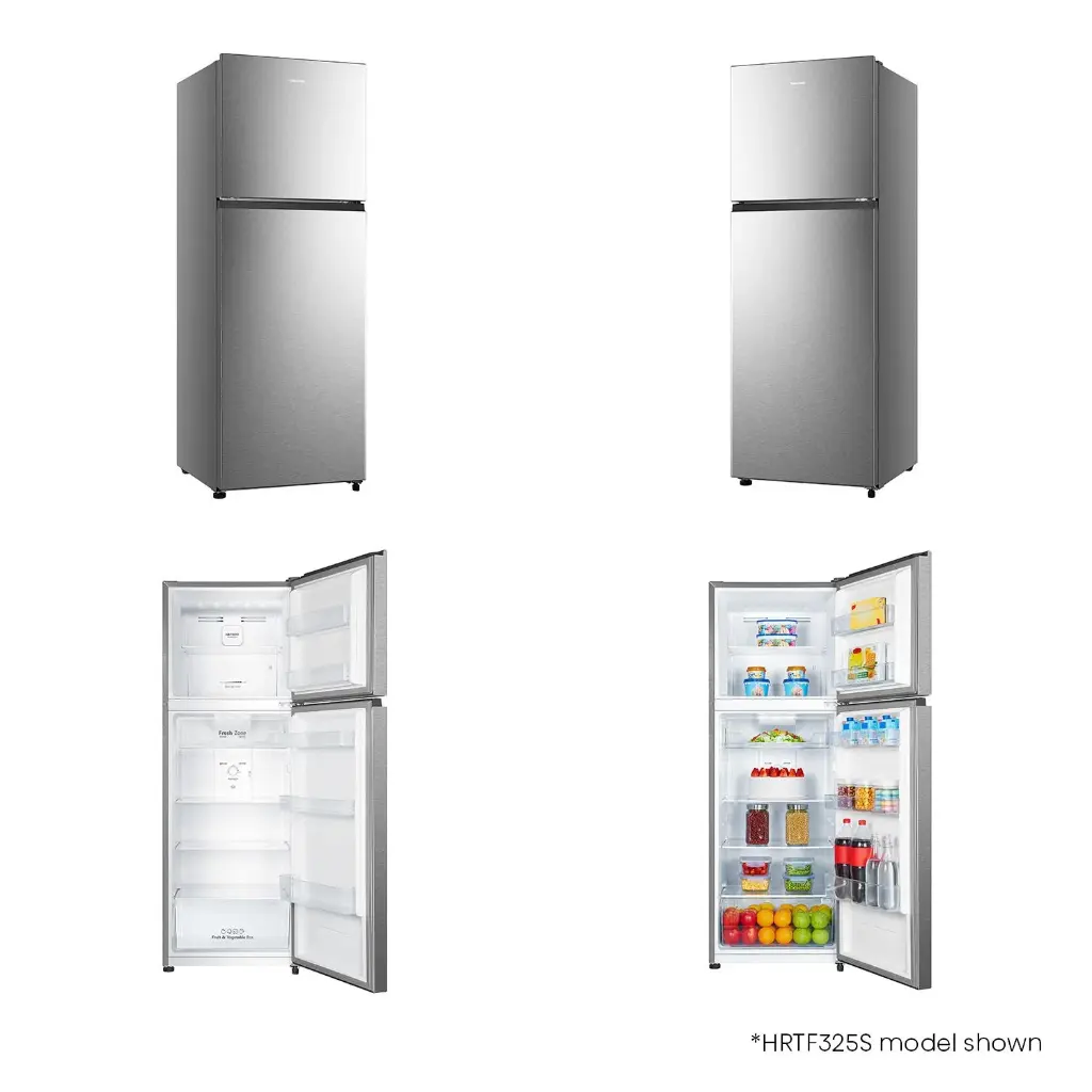 Hisense HRTF325S 326L Top Mount Fridge (Silver)