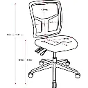 Rapidline Mirae Medium Back Mesh Chair (Black)